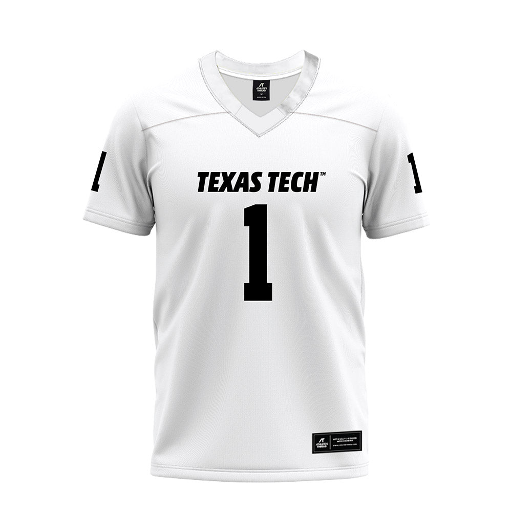 Texas Tech - NCAA Football : Adonis McCarty Jr - White Premium Football Jersey-0