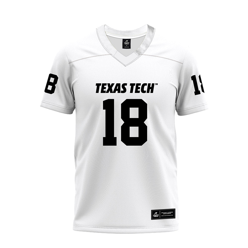 Texas Tech - NCAA Football : Terrell Tilmon - White Premium Football Jersey-0