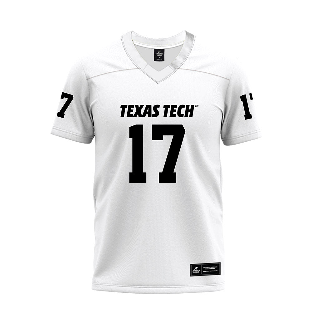 Texas Tech - NCAA Football : Peyton Morgan - White Premium Football Jersey-0