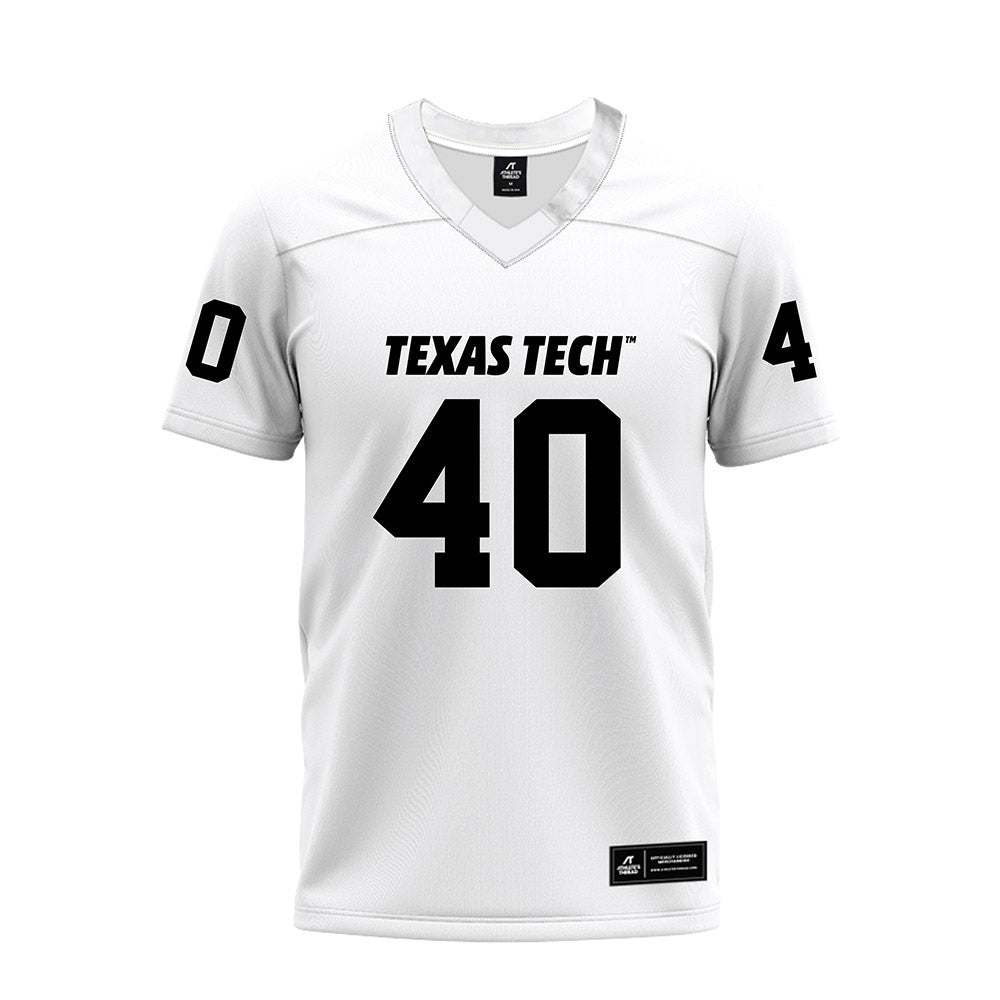 Texas Tech - NCAA Football : Wesley Smith - White Premium Football Jersey-0