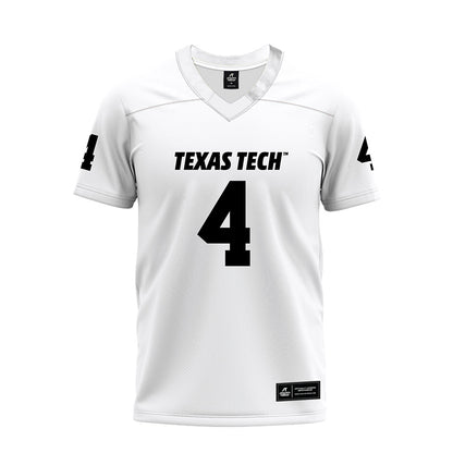 Texas Tech - NCAA Football : Maurion Horn - White Premium Football Jersey-0