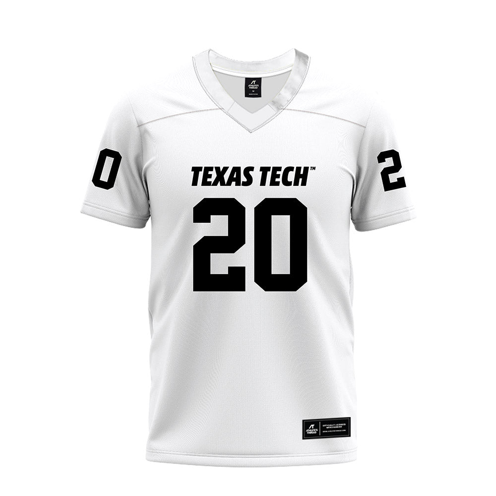Texas Tech - NCAA Football : J'koby Williams - White Premium Football Jersey-0