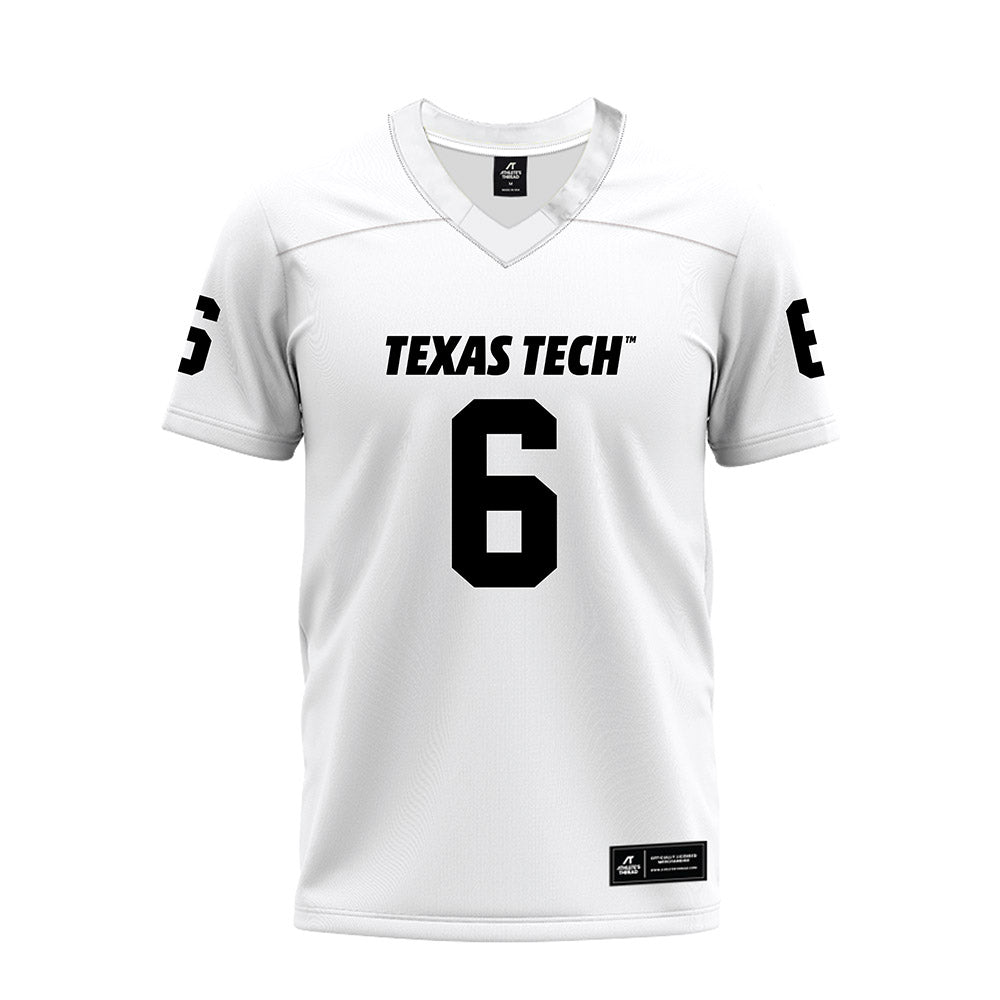 Texas Tech - NCAA Football : John Curry - White Premium Football Jersey-0