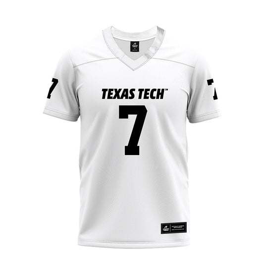 Texas Tech - NCAA Football : Brenden Jordan - White Premium Football Jersey-0
