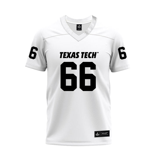 Texas Tech - NCAA Football : Jackson Hildebrand - White Premium Football Jersey-0