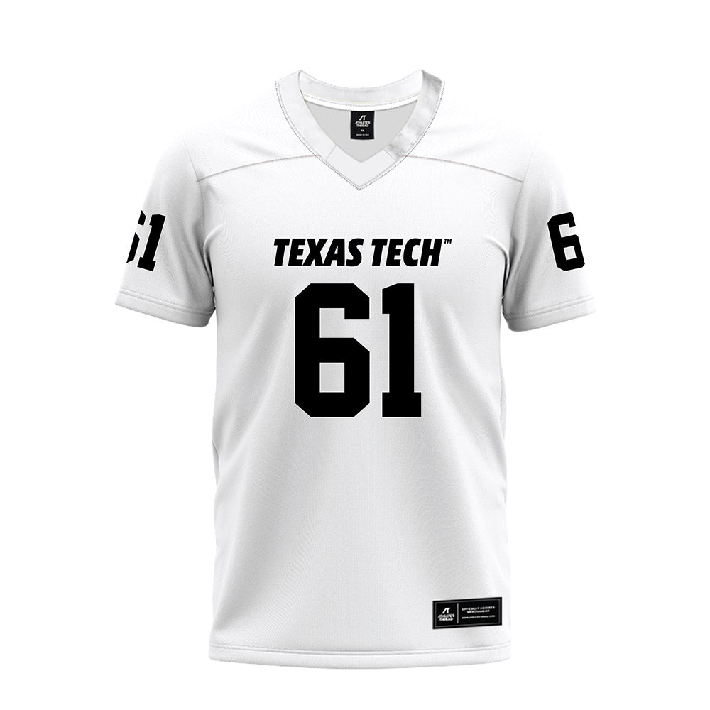 Texas Tech - NCAA Football : Connor Carty - White Premium Football Jersey-0