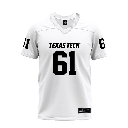 Texas Tech - NCAA Football : Connor Carty - White Premium Football Jersey-0