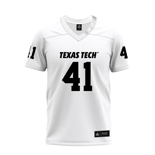 Texas Tech - NCAA Football : Jack Burgess - White Premium Football Jersey-0