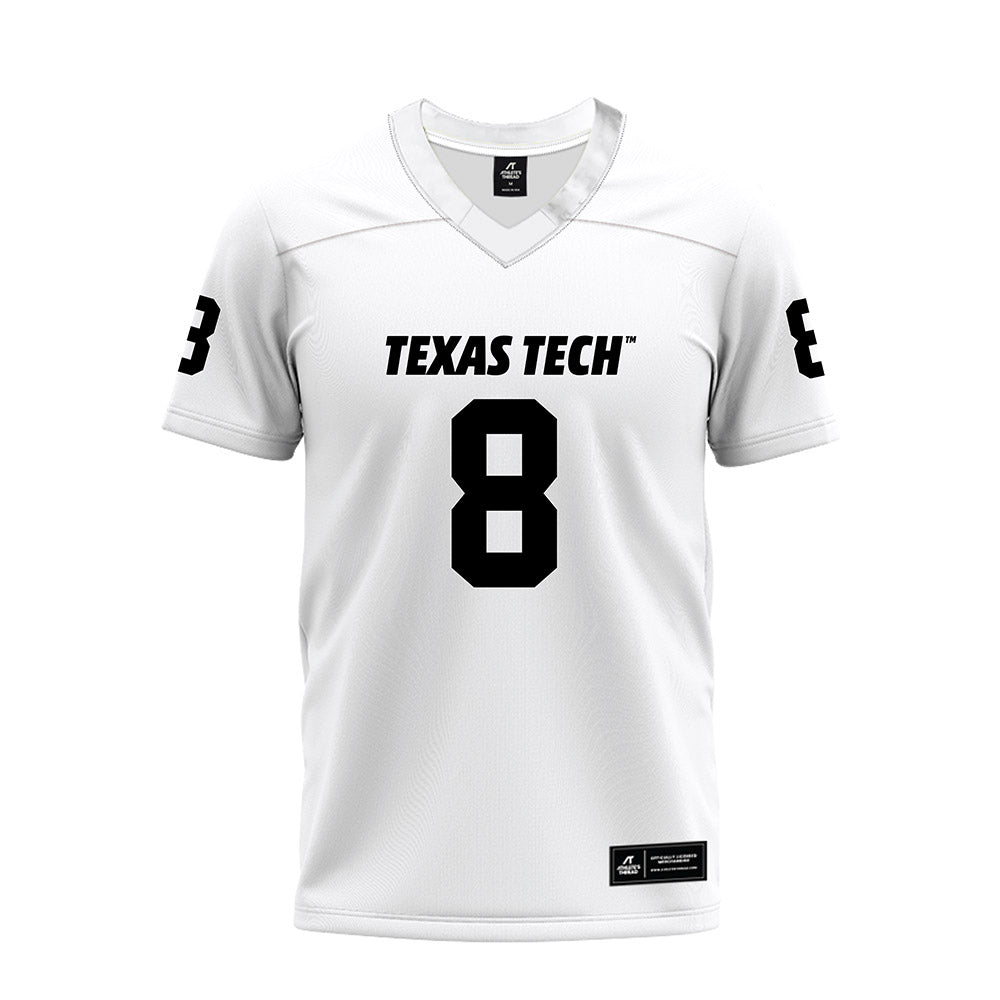 Texas Tech - NCAA Football : E'Maurion Banks - White Premium Football Jersey-0