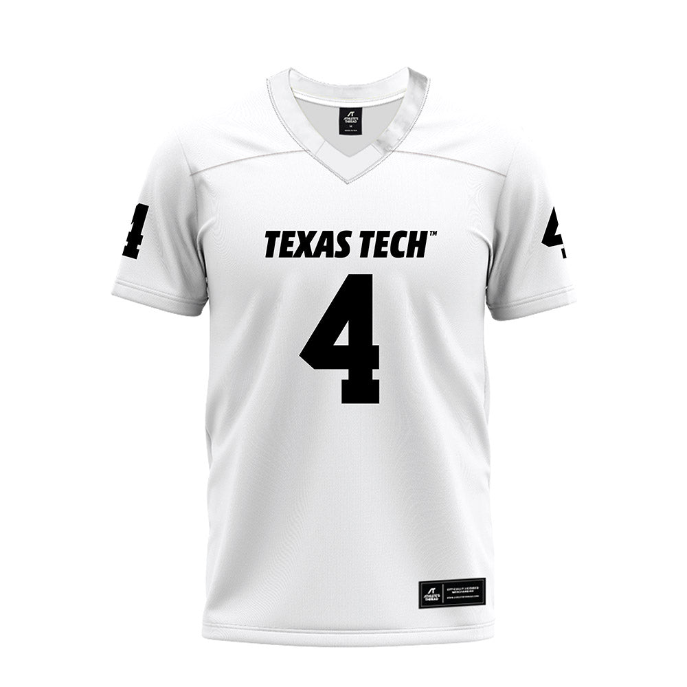 Texas Tech - NCAA Football : Tyrone West - White Premium Football Jersey-0