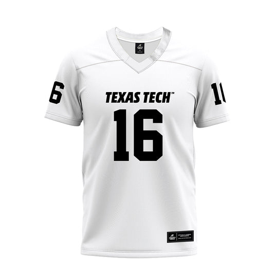 Texas Tech - NCAA Football : Ashton Hampton - White Premium Football Jersey-0