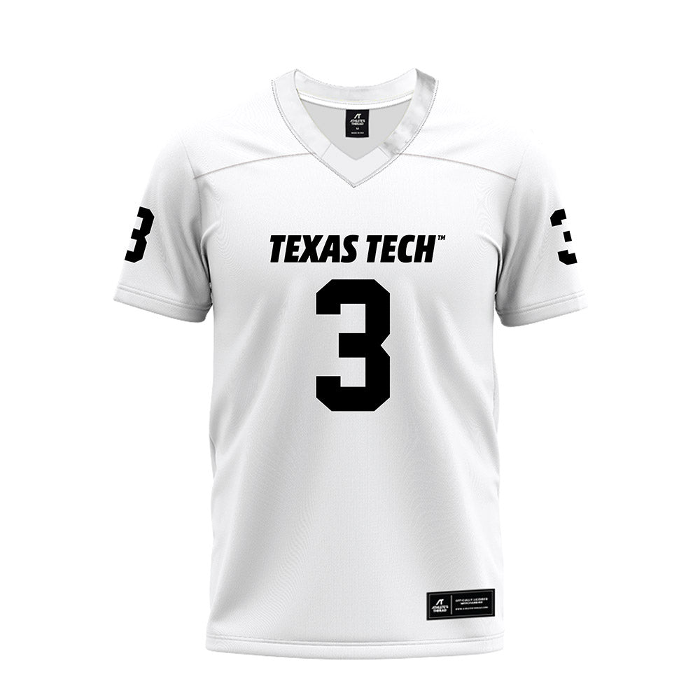 Texas Tech - NCAA Football : Coy Eakin - White Premium Football Jersey-0