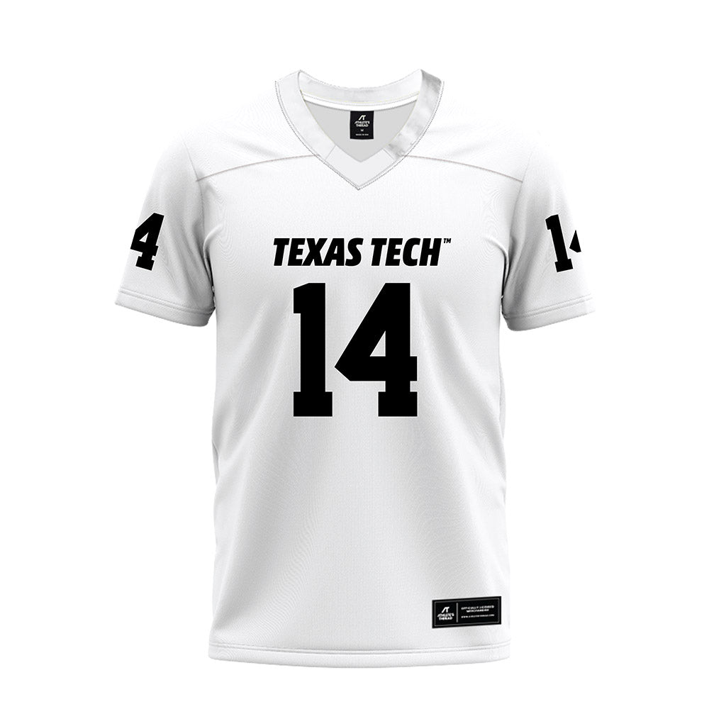 Texas Tech - NCAA Football : Brice Pollock - White Premium Football Jersey-0