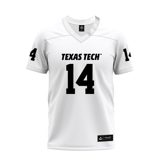 Texas Tech - NCAA Football : Brice Pollock - White Premium Football Jersey-0