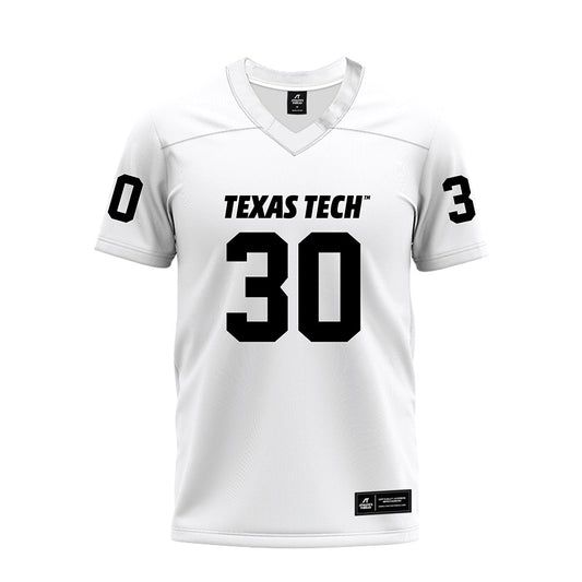Texas Tech - NCAA Football : Mikal Harrison-Pilot - White Premium Football Jersey-0