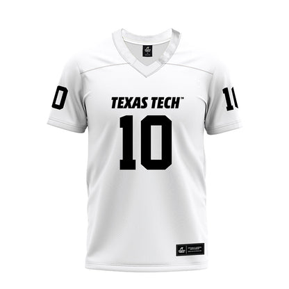 Texas Tech - NCAA Football : Lloyd Jones III - White Premium Football Jersey-0