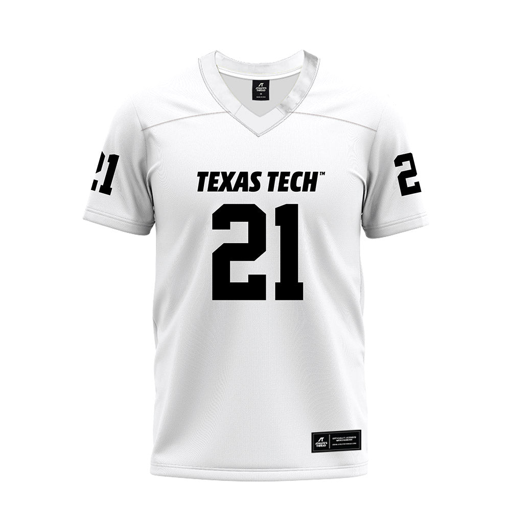 Texas Tech - NCAA Football : Tristian Gentry - White Premium Football Jersey-0