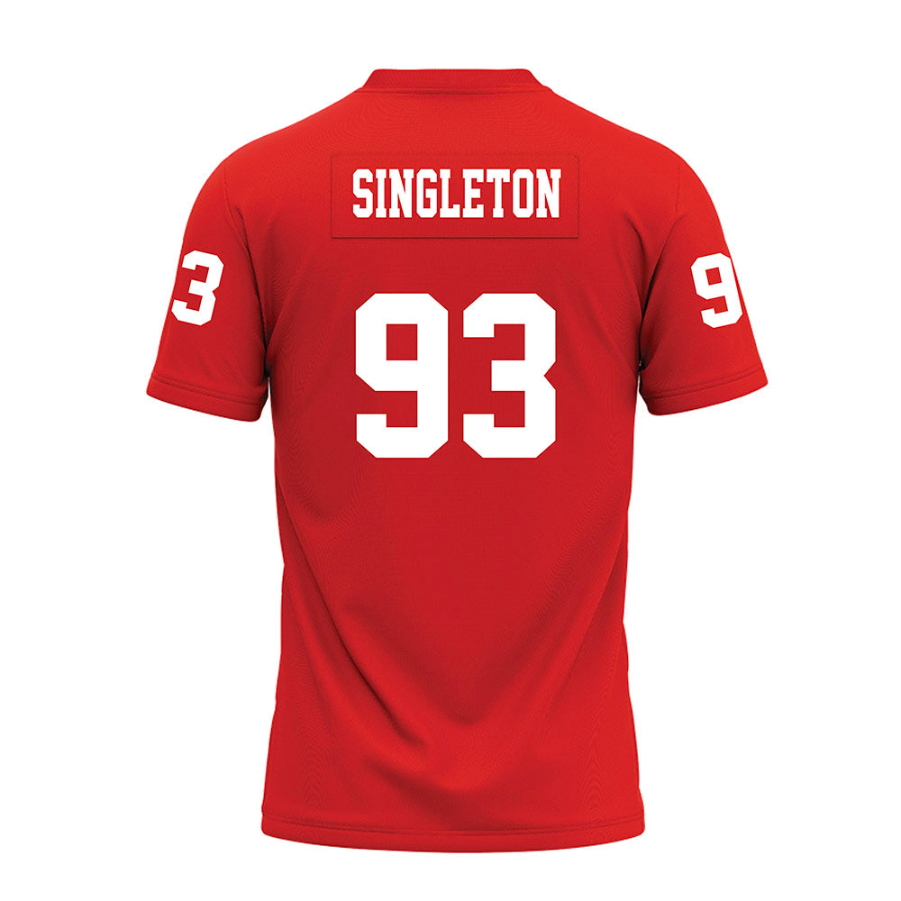 Texas Tech - NCAA Football : Dylan Singleton - Red Premium Football Jersey-1