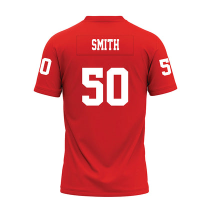 Texas Tech - NCAA Football : Edward Smith - Red Premium Football Jersey-1