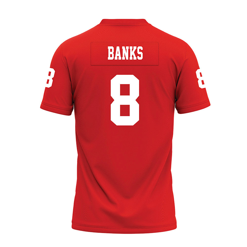 Texas Tech - NCAA Football : E'Maurion Banks - Red Premium Football Jersey-1