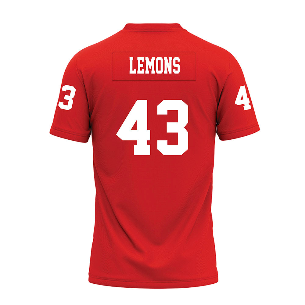 Texas Tech - NCAA Football : Chris Lemons - Red Premium Football Jersey-1