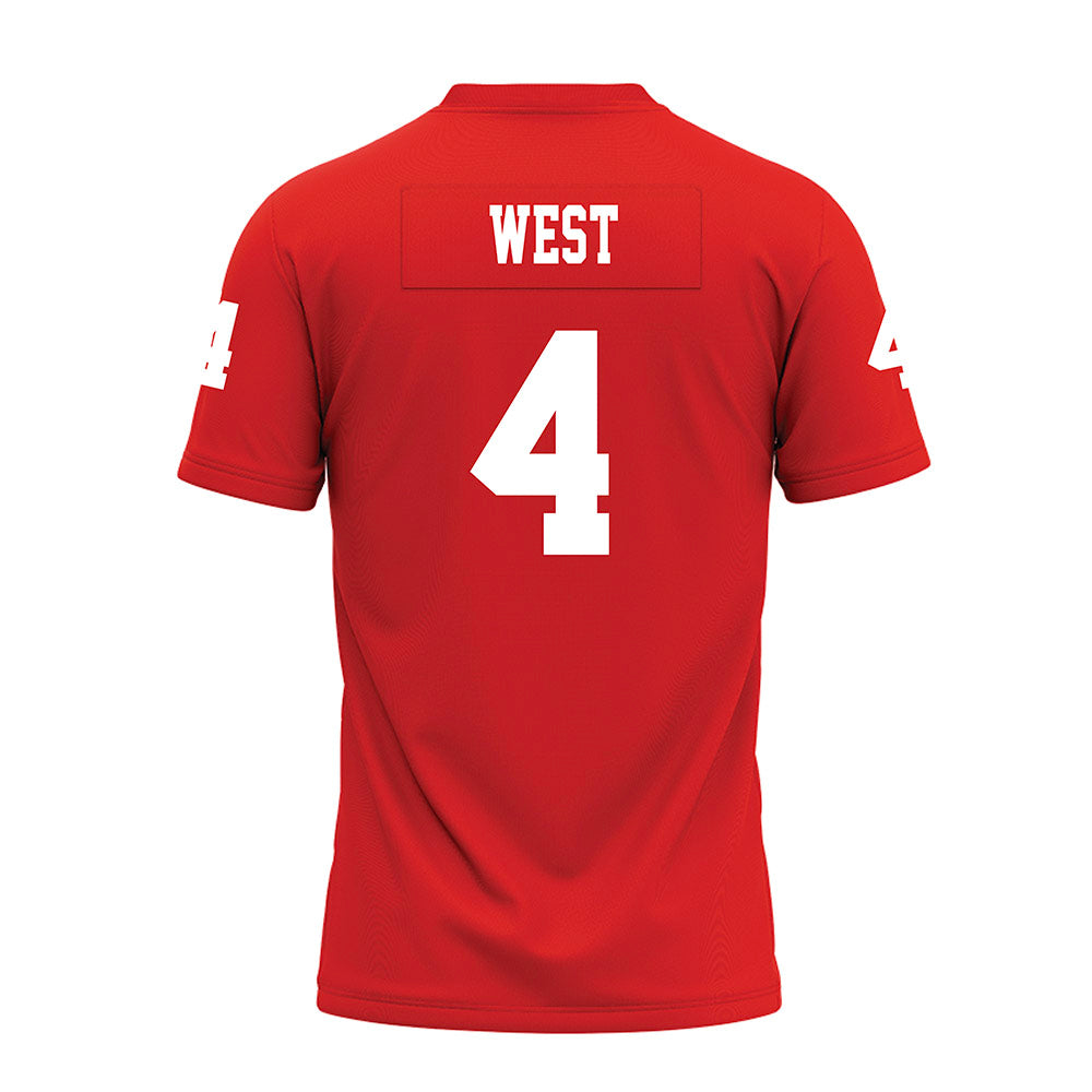 Texas Tech - NCAA Football : Tyrone West - Red Premium Football Jersey-1