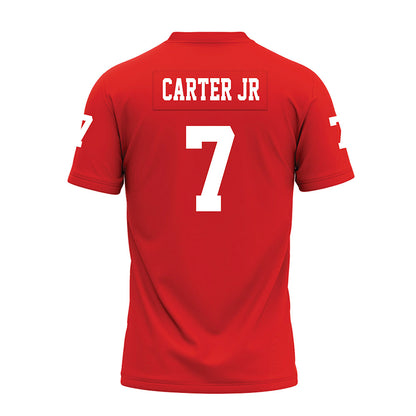 Texas Tech - NCAA Football : Terrance Carter Jr - Red Premium Football Jersey-1