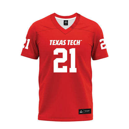 Texas Tech - NCAA Football : Tristian Gentry - Red Premium Football Jersey-0