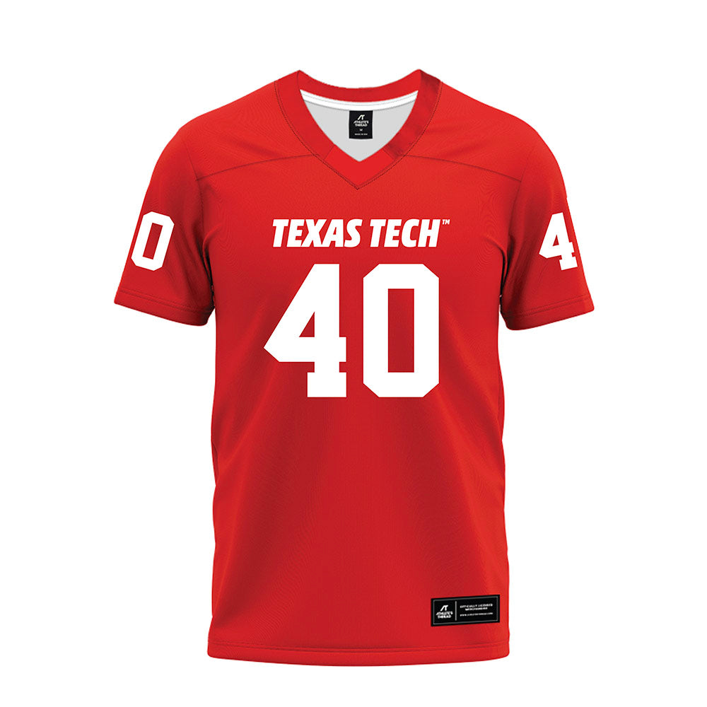 Texas Tech - NCAA Football : Wesley Smith - Red Premium Football Jersey-0