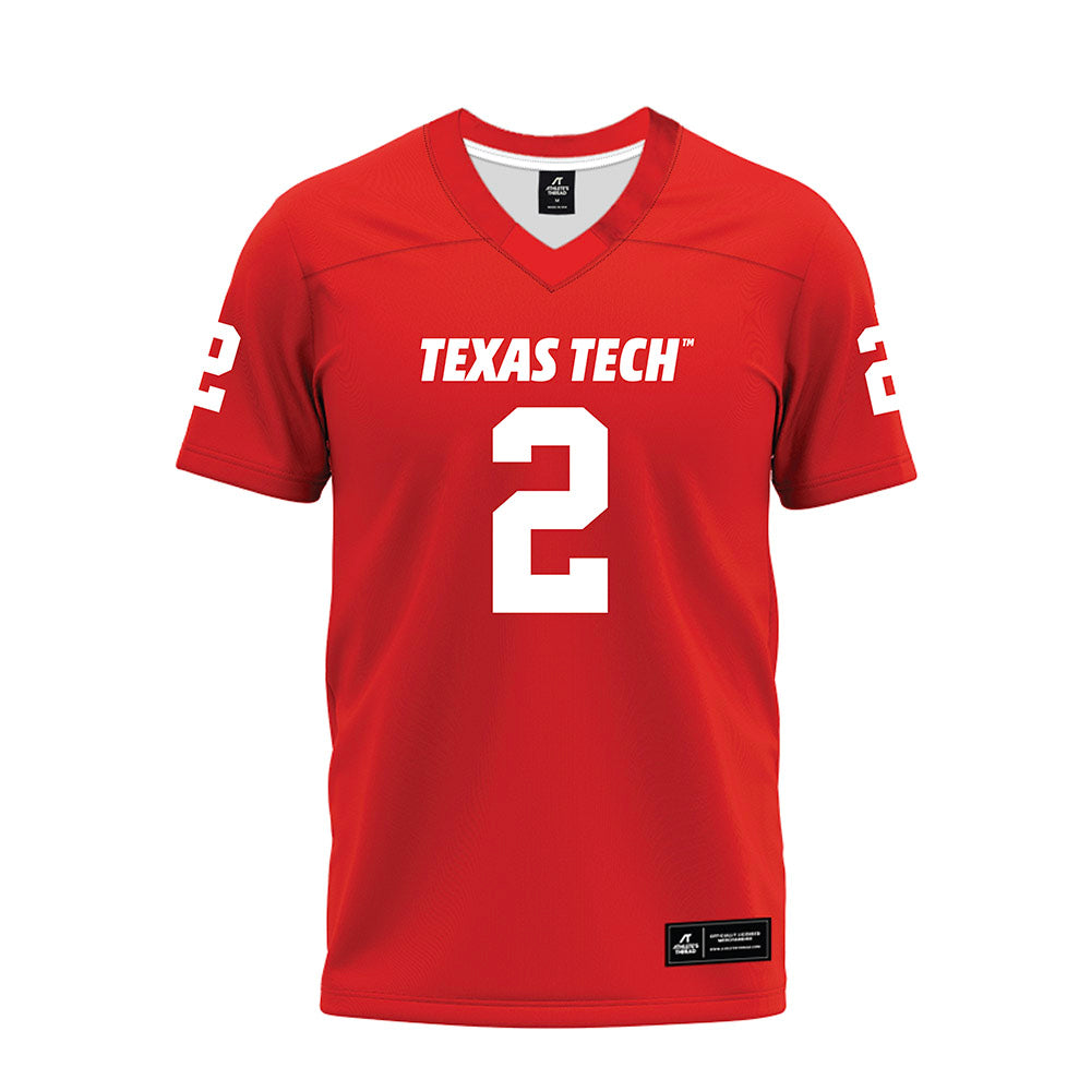 Texas Tech - NCAA Football : Behren Morton - Red Premium Football Jersey-0
