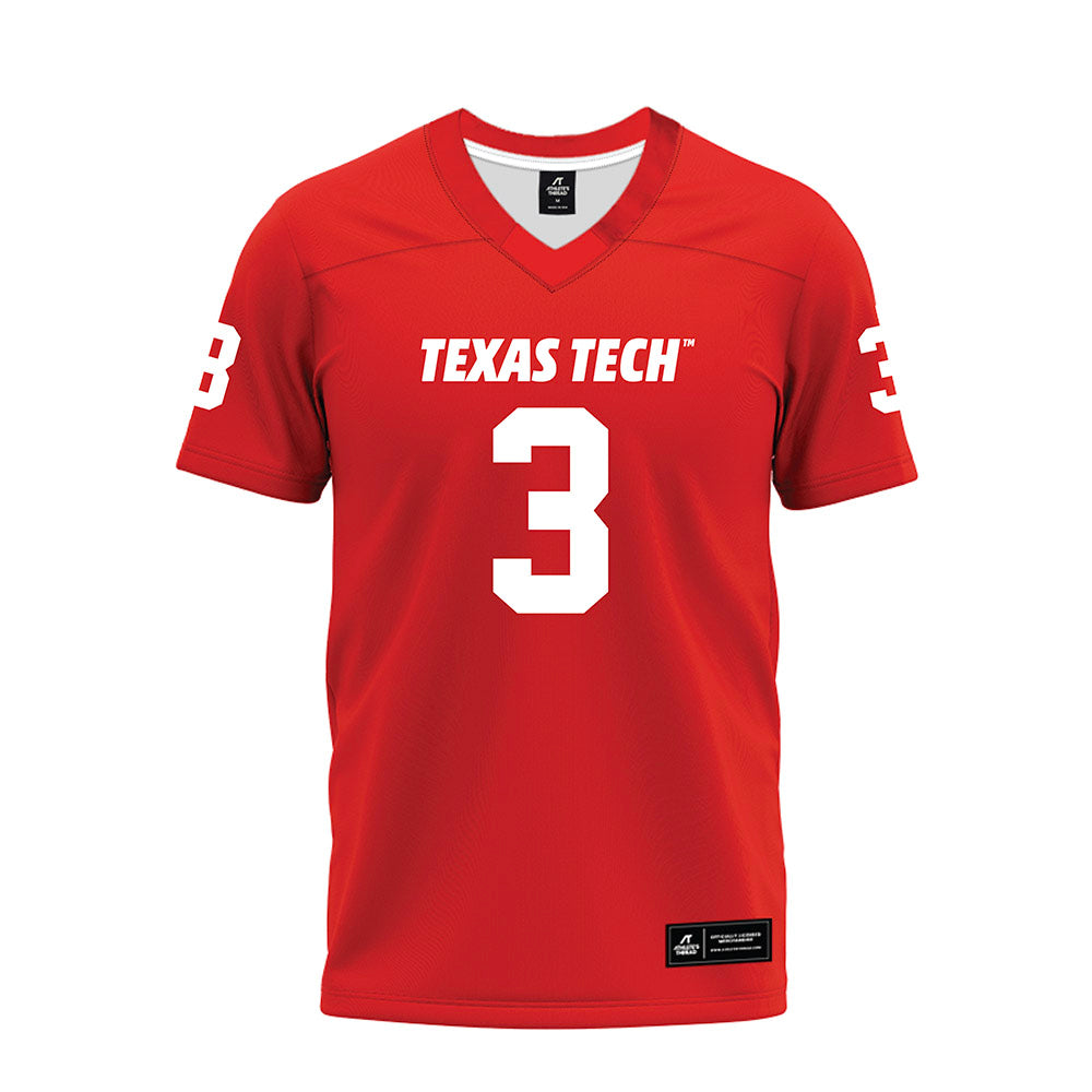 Texas Tech - NCAA Football : Coy Eakin - Red Premium Football Jersey-0