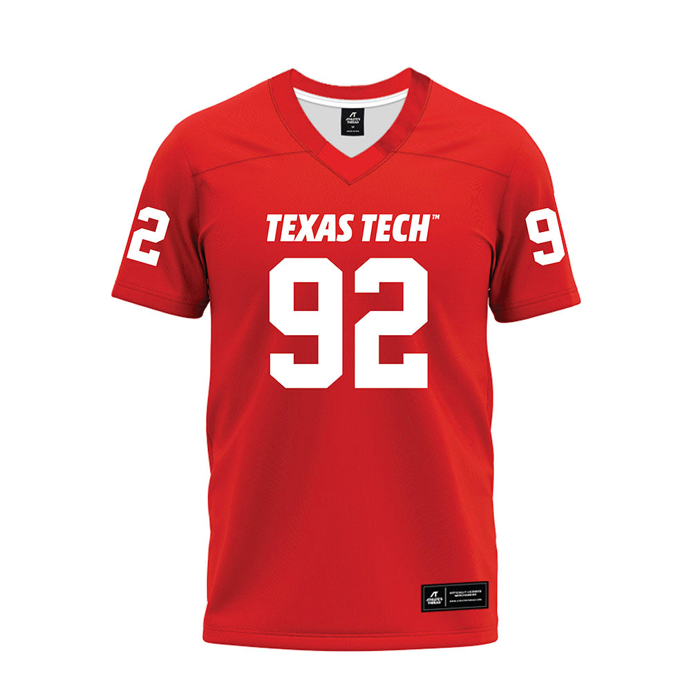 Texas Tech - NCAA Football : Kasen Long - Red Premium Football Jersey-0