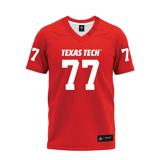 Texas Tech - NCAA Football : Elias Gillen - Red Premium Football Jersey-0