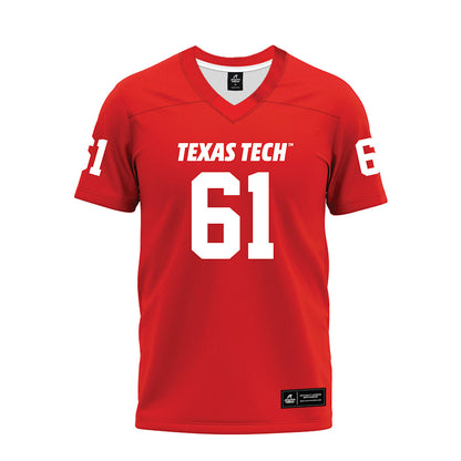 Texas Tech - NCAA Football : Connor Carty - Red Premium Football Jersey-0