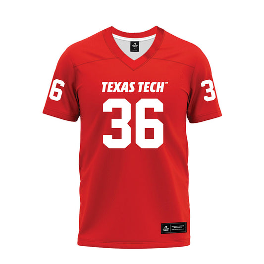 Texas Tech - NCAA Football : Justin Horne - Red Premium Football Jersey-0