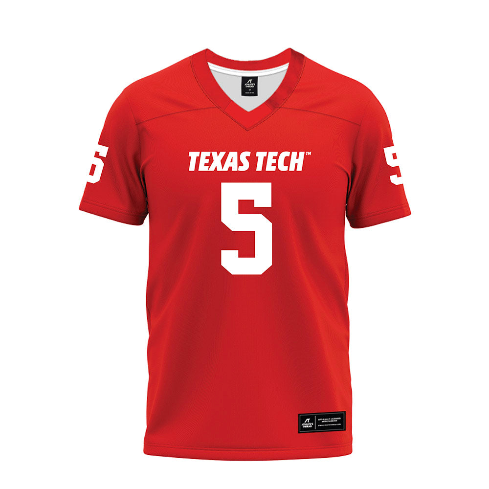 Texas Tech - NCAA Football : Caleb Douglas - Red Premium Football Jersey-0