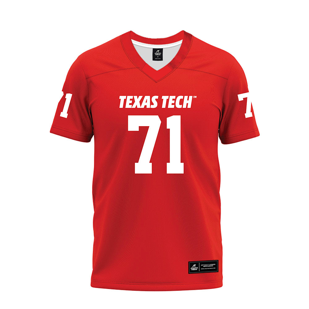 Texas Tech - NCAA Football : Vinny Sciury - Red Premium Football Jersey-0