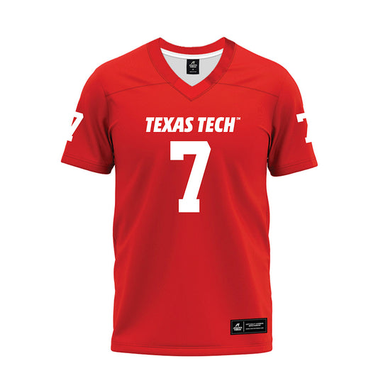 Texas Tech - NCAA Football : Terrance Carter Jr - Red Premium Football Jersey-0