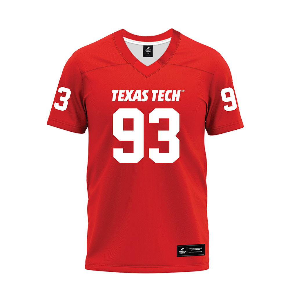Texas Tech - NCAA Football : Dylan Singleton - Red Premium Football Jersey-0