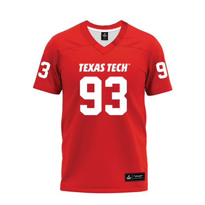 Texas Tech - NCAA Football : Dylan Singleton - Red Premium Football Jersey-0