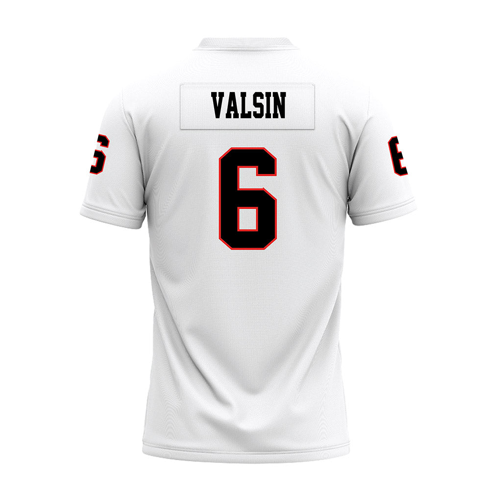 Texas Tech - NCAA Football : Kelby Valsin - White Premium Football Jersey-1