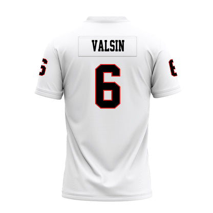 Texas Tech - NCAA Football : Kelby Valsin - White Premium Football Jersey-1