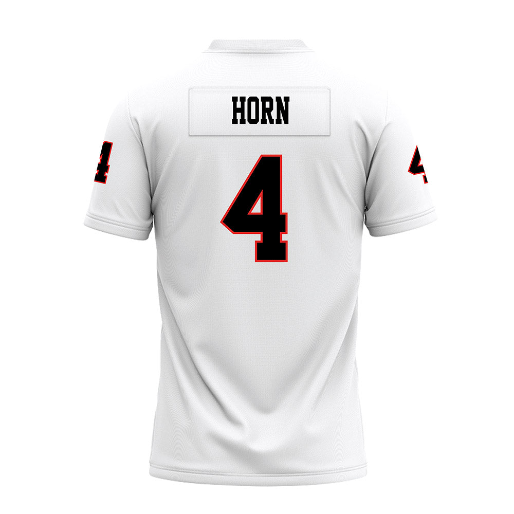 Texas Tech - NCAA Football : Maurion Horn - White Premium Football Jersey-1