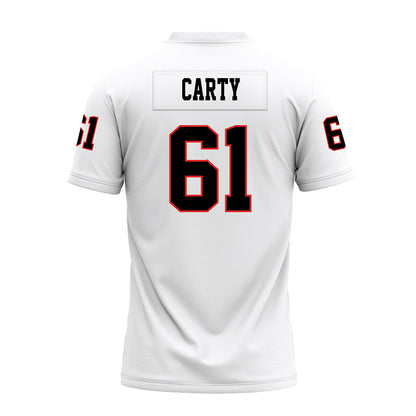 Texas Tech - NCAA Football : Connor Carty - White Premium Football Jersey-1