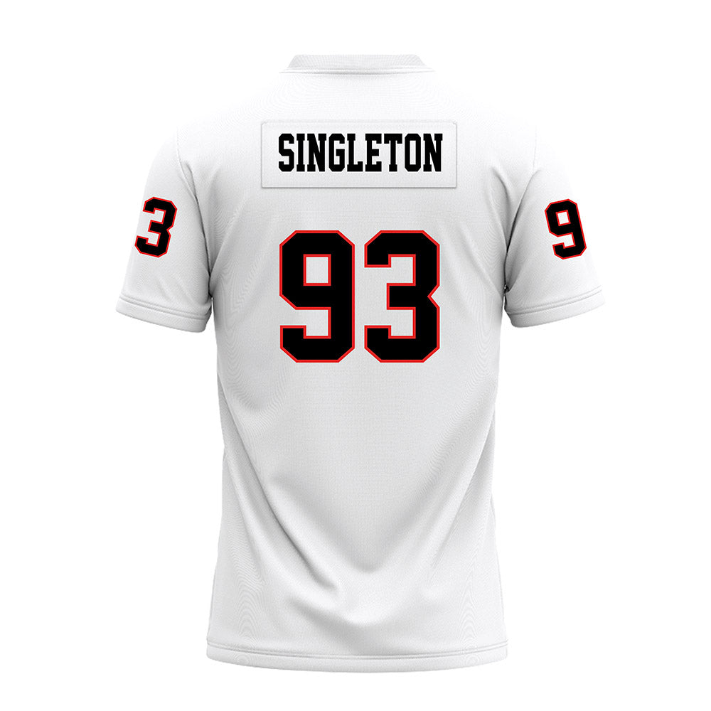 Texas Tech - NCAA Football : Dylan Singleton - White Premium Football Jersey-1