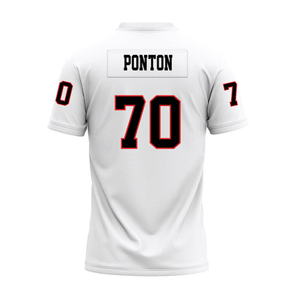 Texas Tech - NCAA Football : Jacob Ponton - White Premium Football Jersey-1