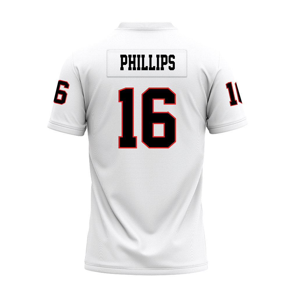 Texas Tech - NCAA Football : Holden Phillips - White Premium Football Jersey-1