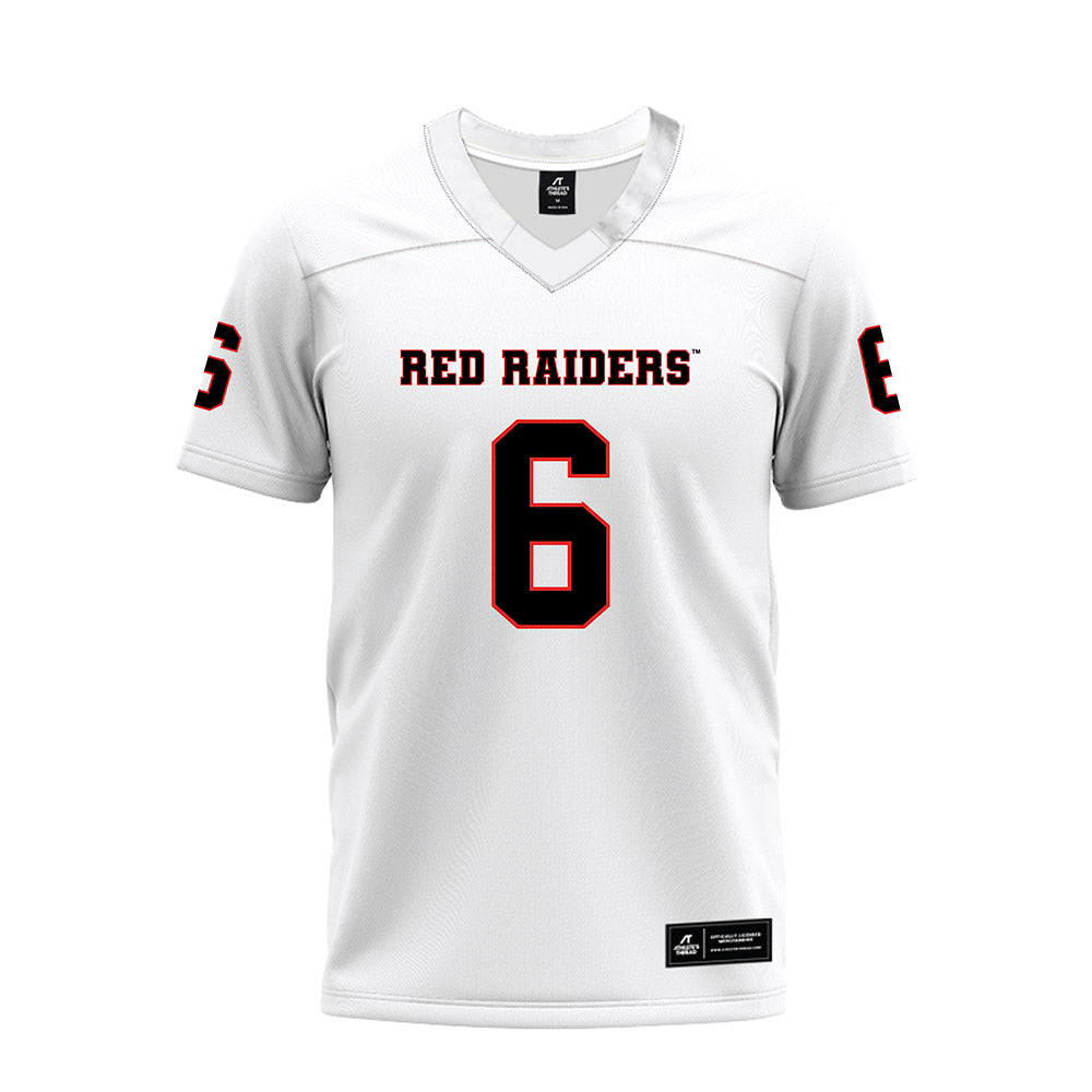 Texas Tech - NCAA Football : Kelby Valsin - White Premium Football Jersey-0
