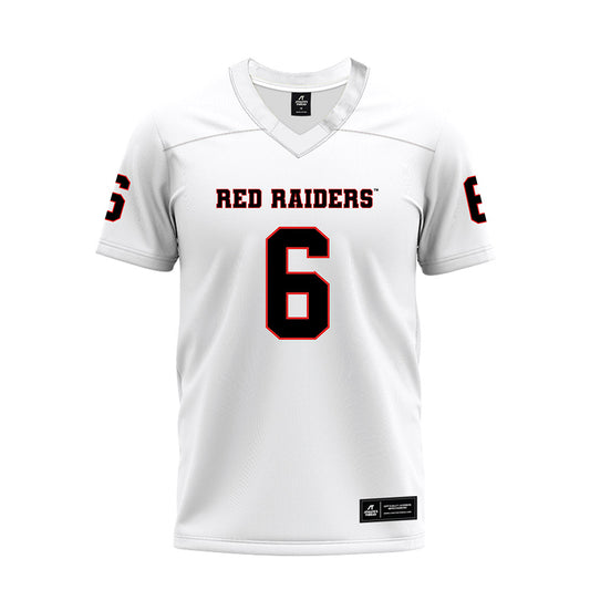 Texas Tech - NCAA Football : Kelby Valsin - White Premium Football Jersey-0