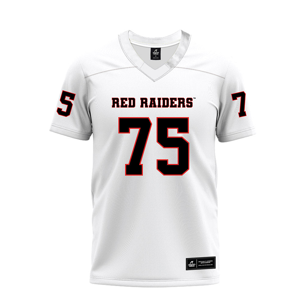 Texas Tech - NCAA Football : Garin Maley - White Premium Football Jersey-0